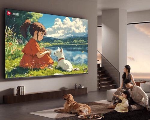 有娃家庭的洋房阳光客厅，百吋电视这样挑，兼顾护眼与体验